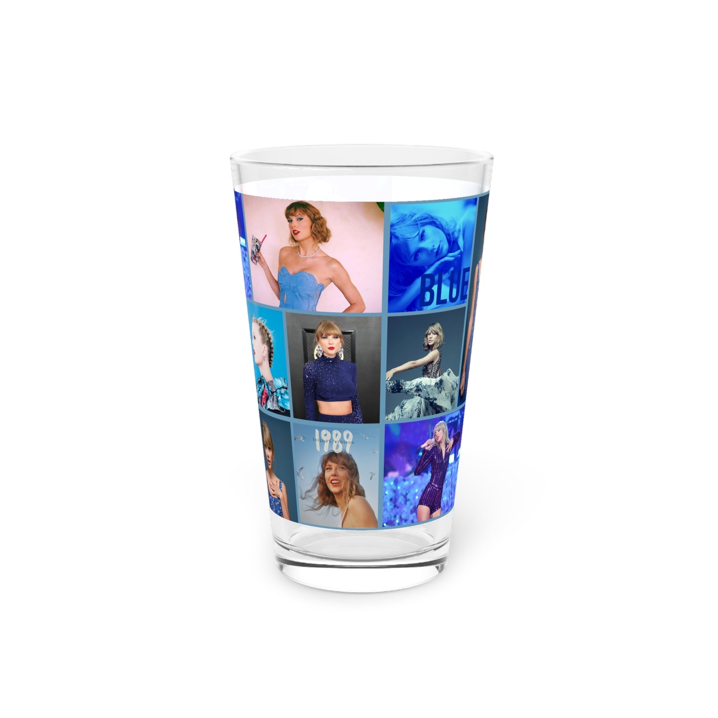 Taylor Swift Blue Aesthetic Collage Pint Glass