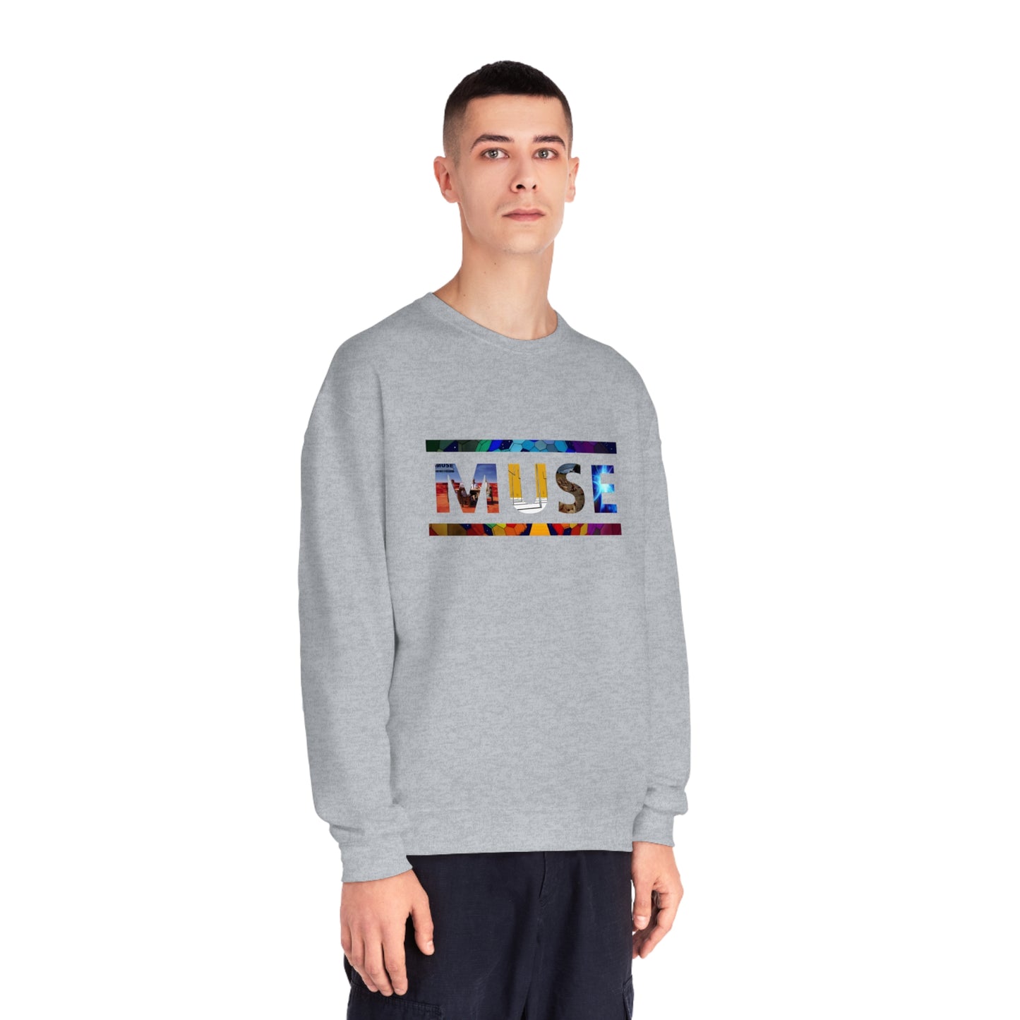 Muse Album Art Letters Unisex NuBlend Crewneck Sweatshirt