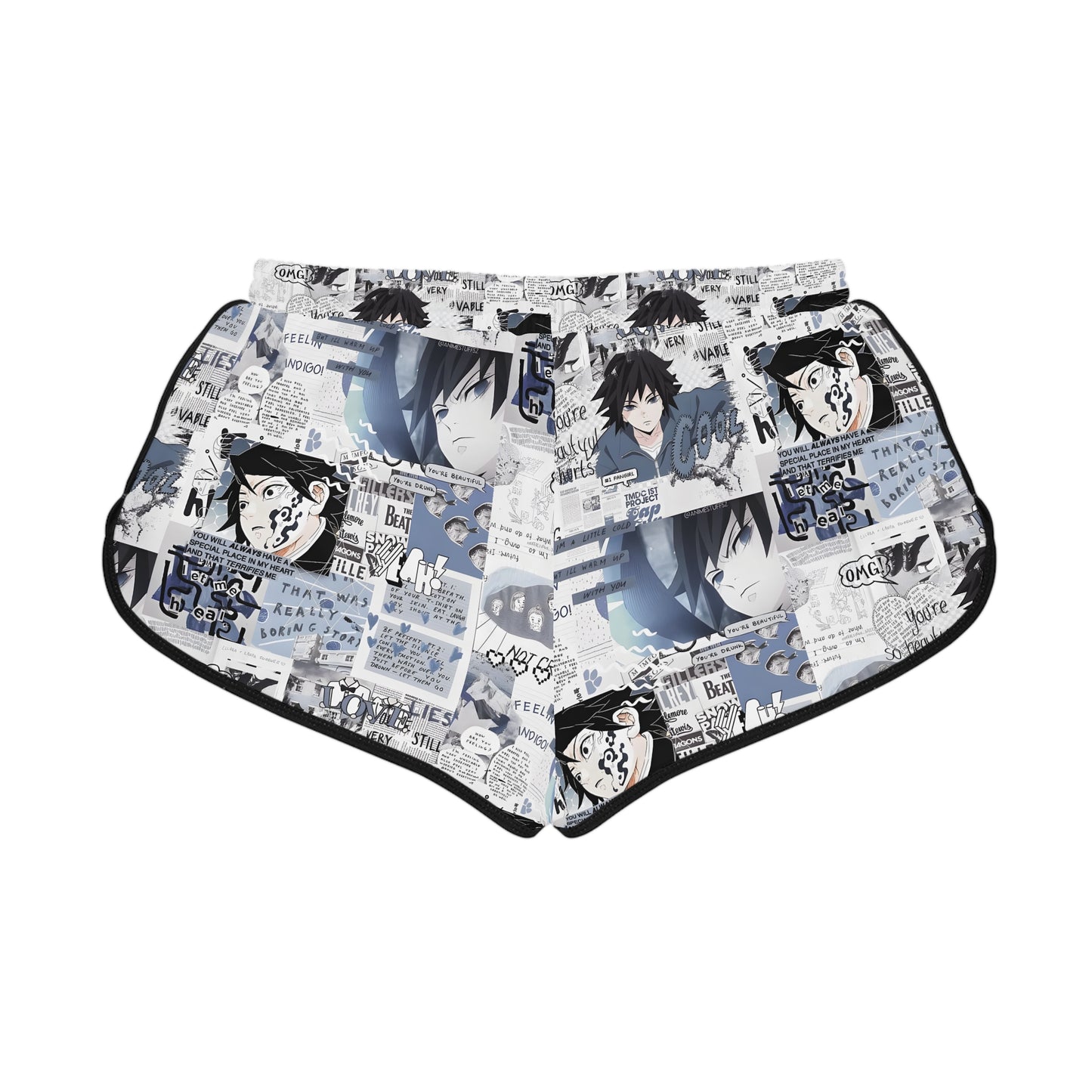 Demon Slayer Giyu Aesthetic Collage Women's Relaxed Shorts