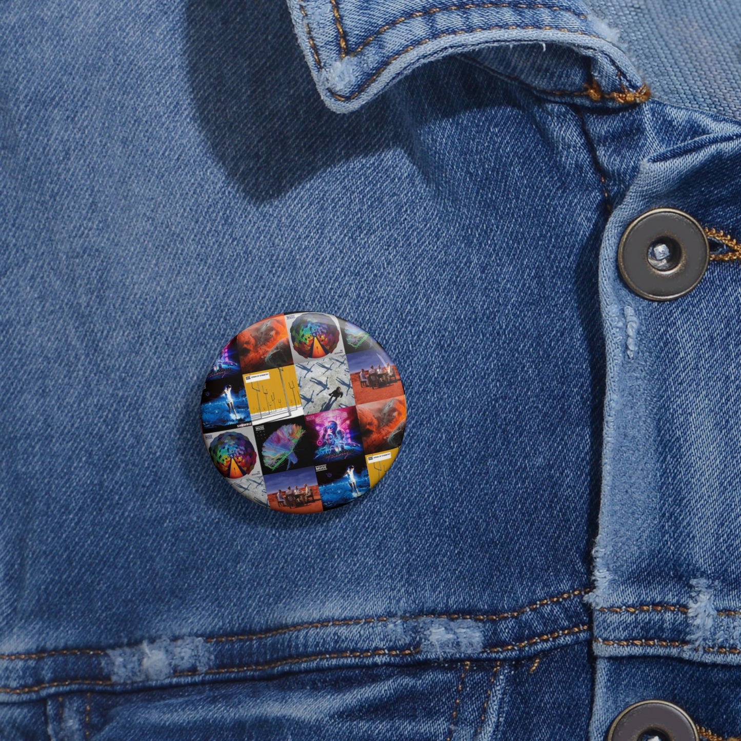 Muse Album Cover Collage Custom Pin Buttons