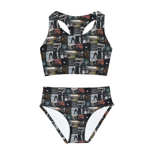 Morgan Wallen Album Cover Collage Girls Two Piece Swimsuit