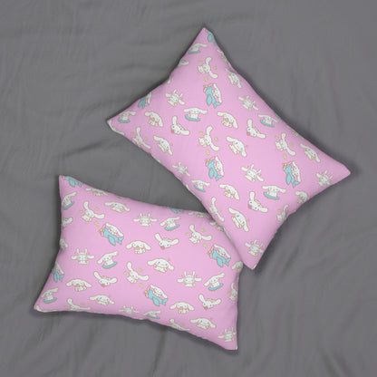 Cinnamoroll Playing Around Pattern Spun Polyester Lumbar Pillow