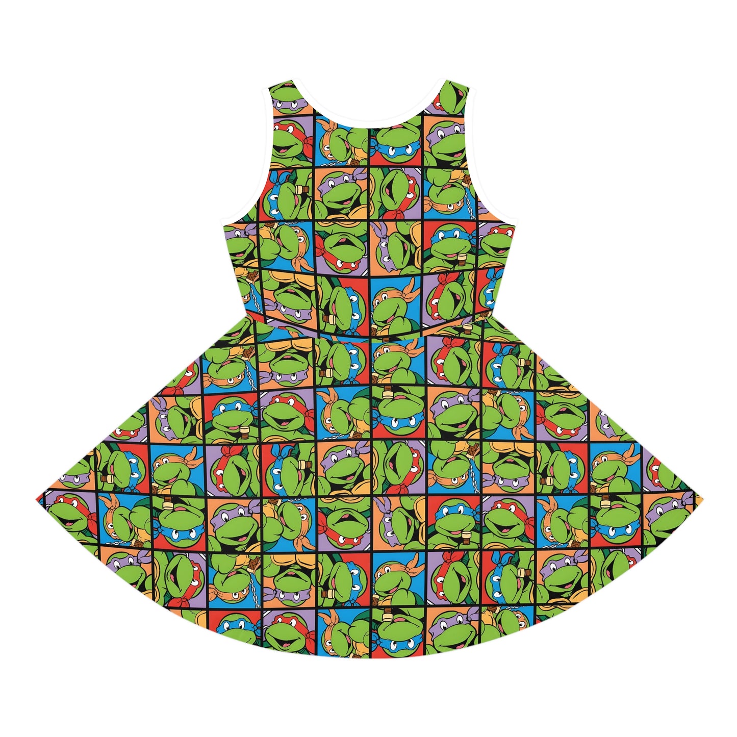 TMNT Turtle Toon Montage Girls' Sleeveless Sundress