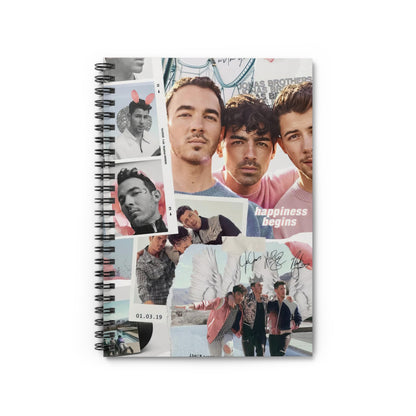 Jonas Brothers Happiness Begins Collage Ruled Line Spiral Notebook