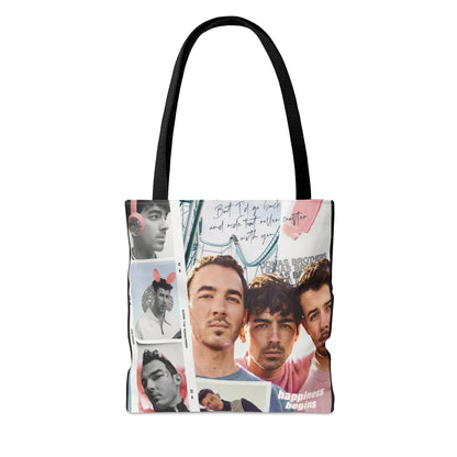 Jonas Brothers Happiness Begins Collage Tote Bag