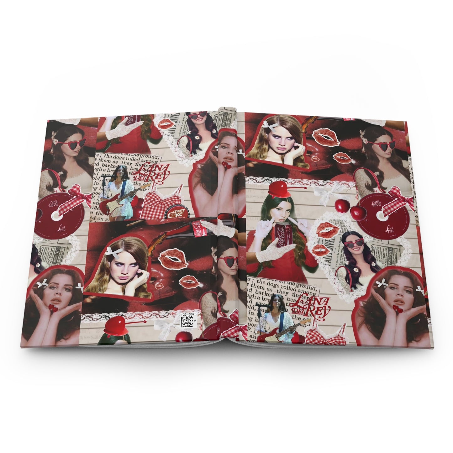 Lana Del Rey Cherry Coke Collage Hardcover Journal