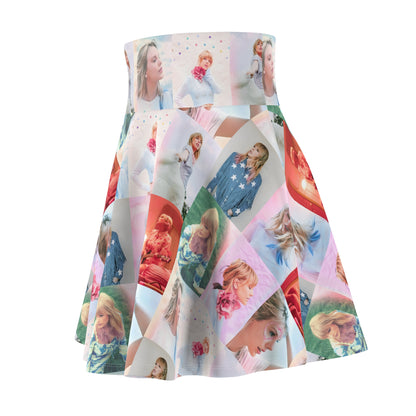 Taylor Swift Lover Era Photo Mosaic Women's Skater Skirt