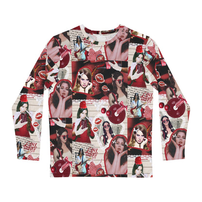 Lana Del Rey Cherry Coke Collage Men's Long Sleeve Tee Shirt