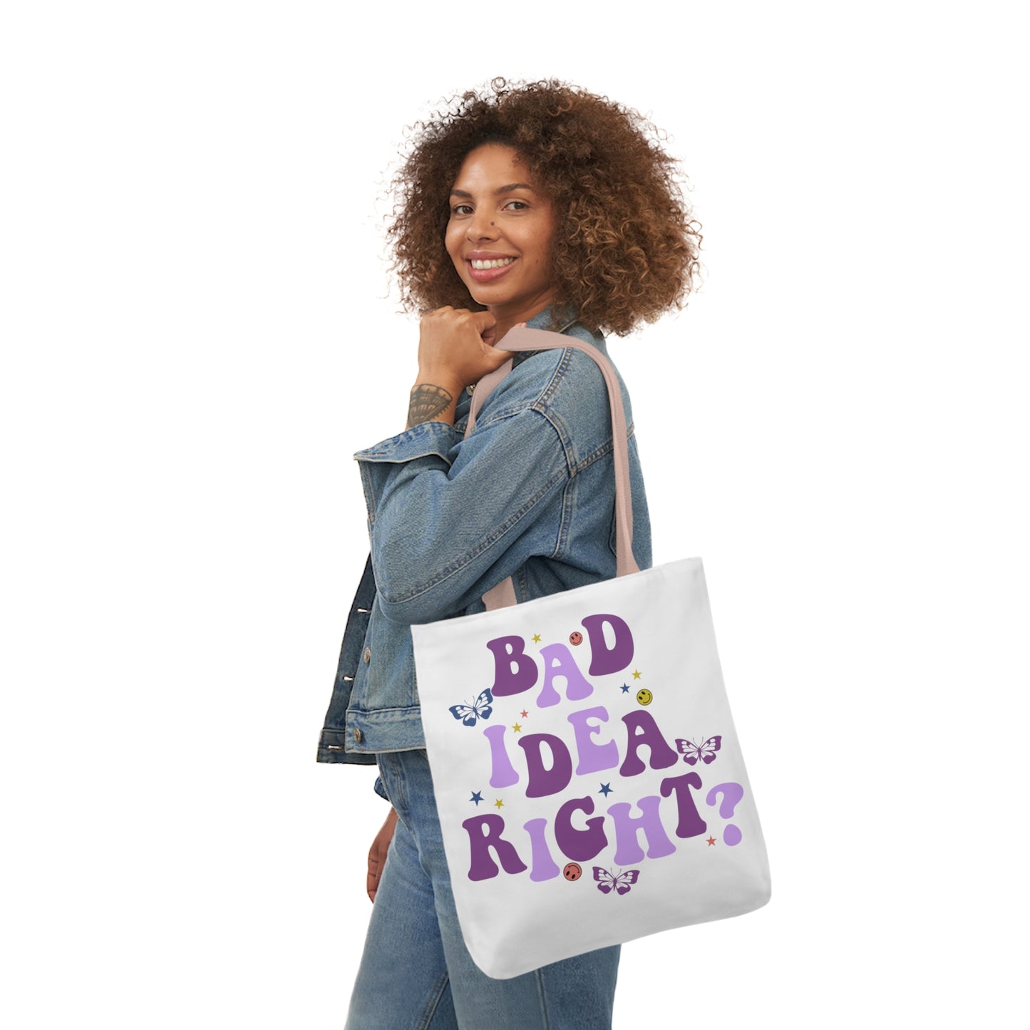 Olivia Rodrigo Bad Idea Right? Polyester Canvas Tote Bag