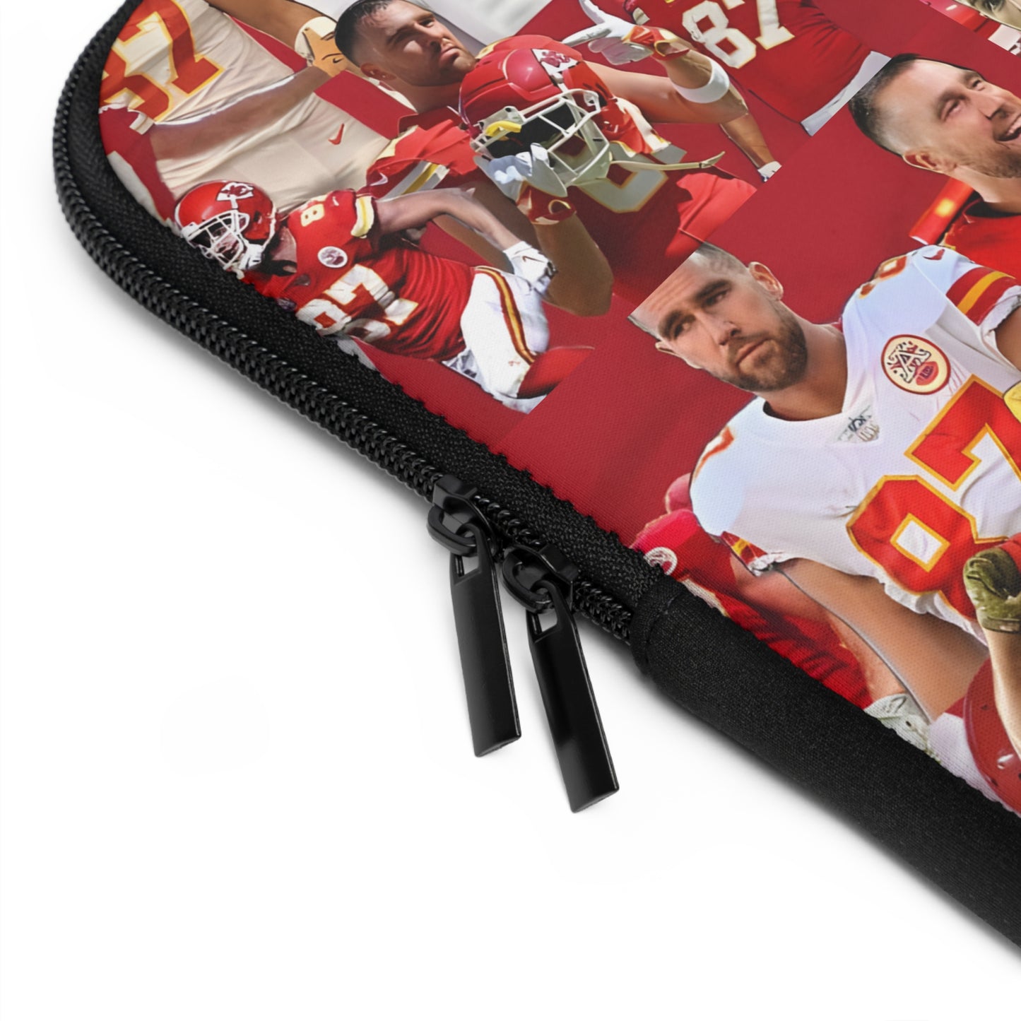 Travis Kelce Chiefs Red Collage Laptop Sleeve