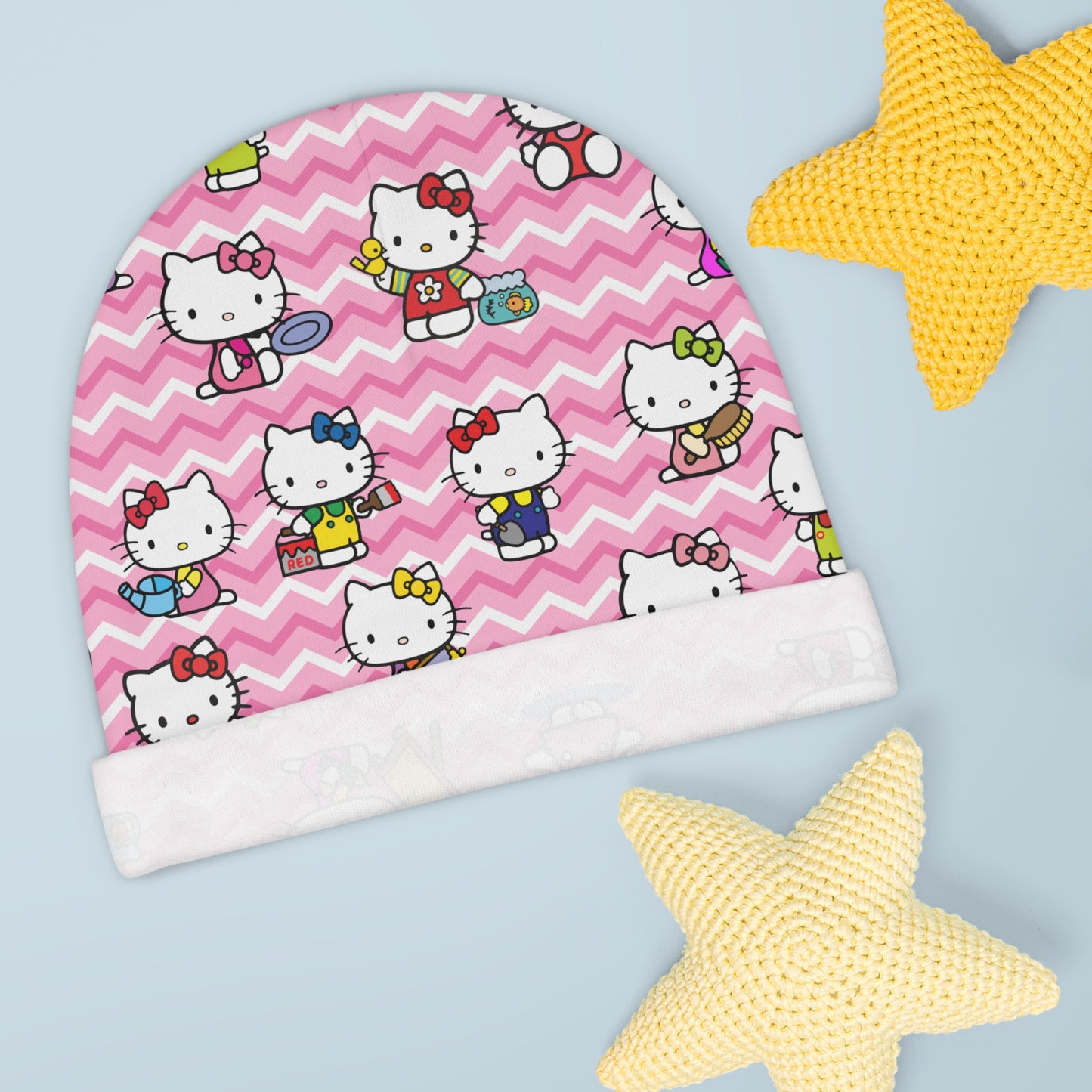 Hello Kitty Playtime Collage Baby Beanie