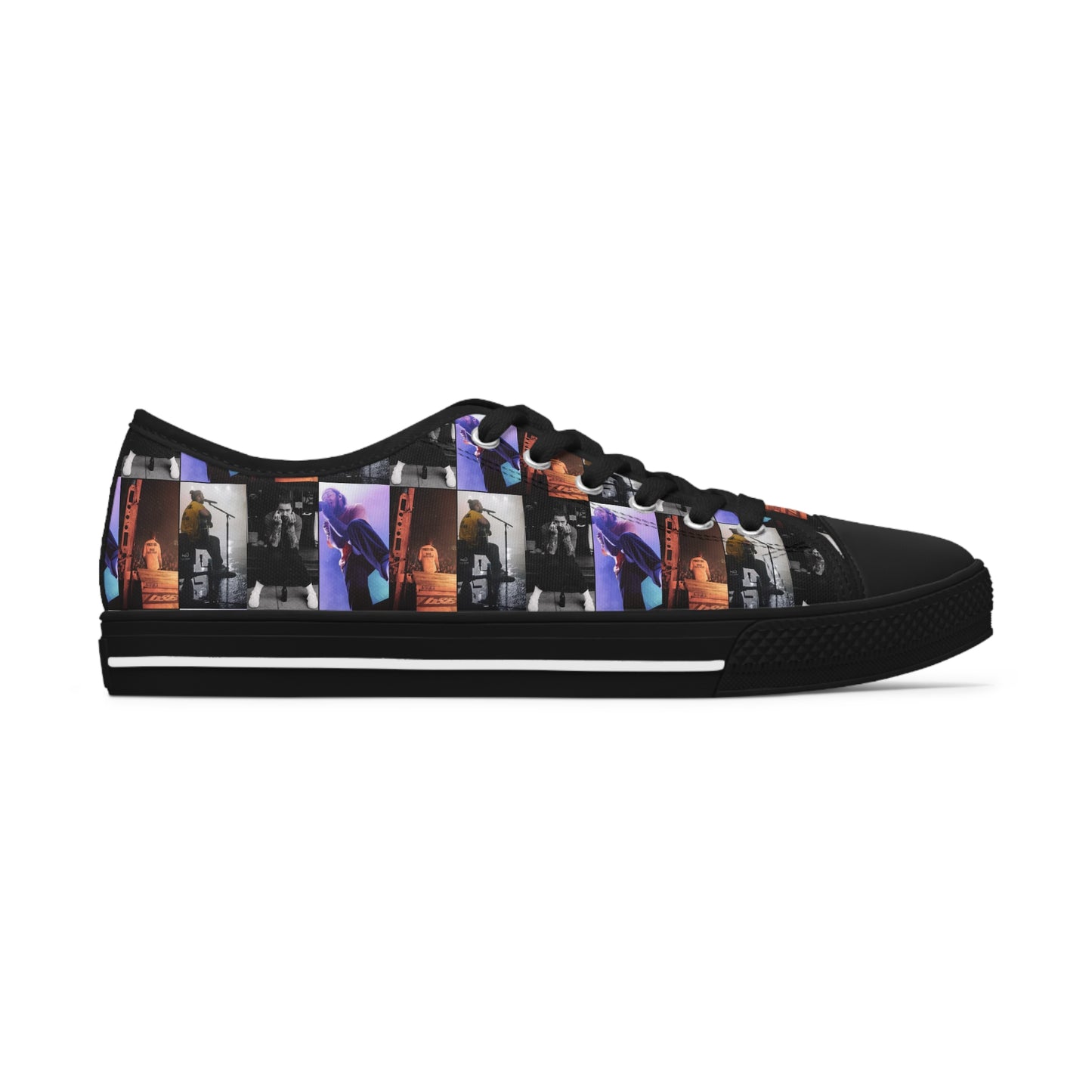 Post Malone On Tour Collage Women's Low Top Sneakers