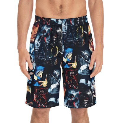 Anime Hero Montage Men's Board Shorts