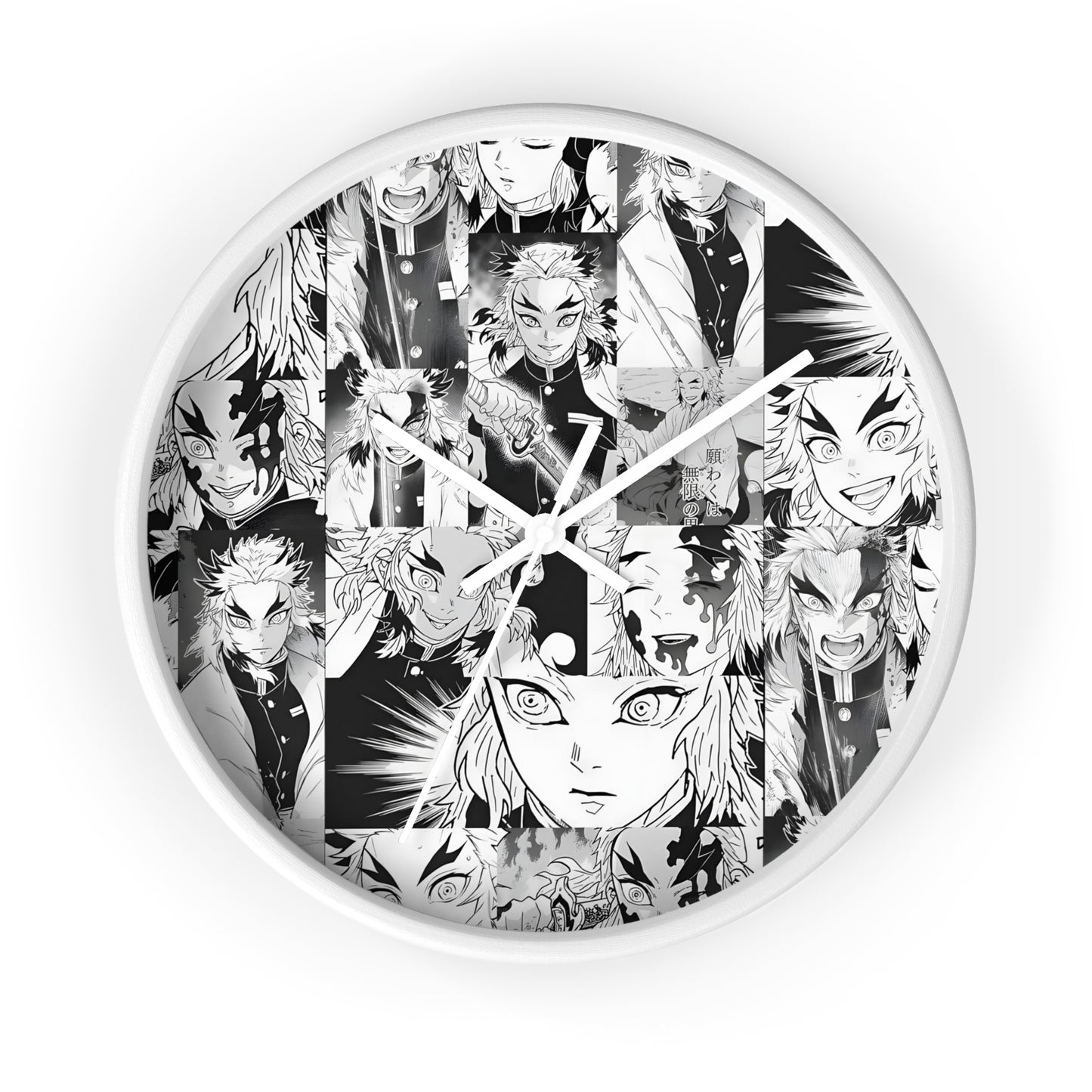 Demon Slayer Kyojuro Rengoku Collage Wall Clock
