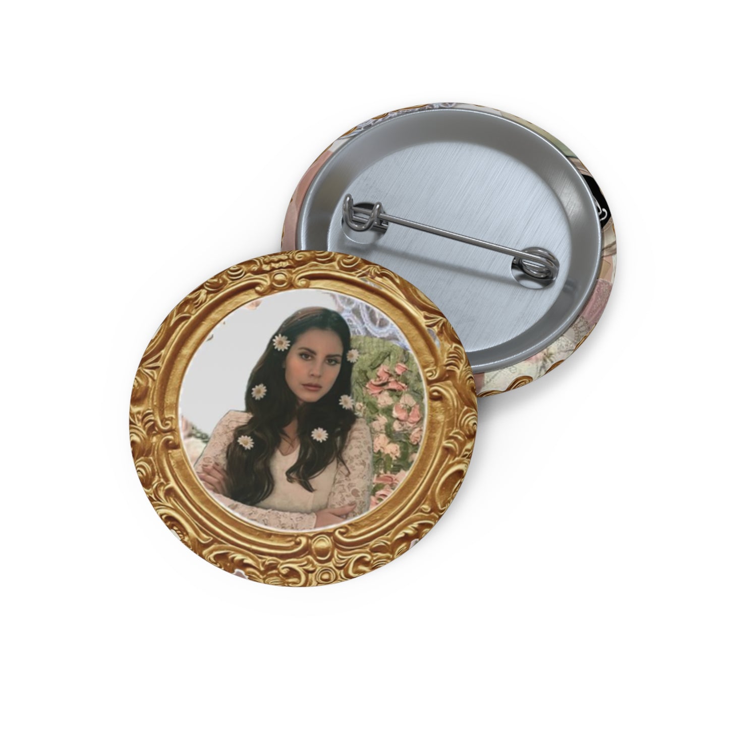 Lana Del Rey Victorian Collage Round Pin