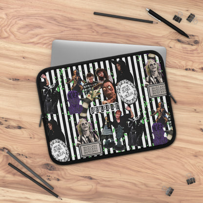 Beetlejuice Strange And Unusual Collage Laptop Sleeve