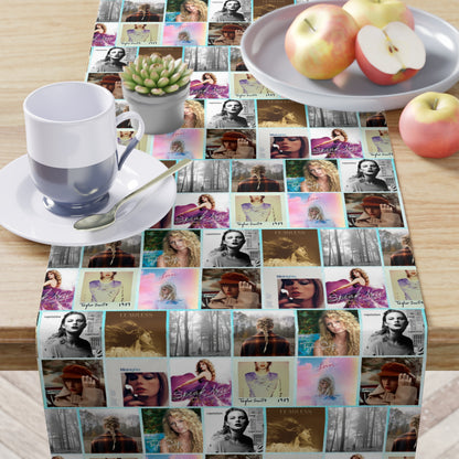 Taylor Swift Album Art Collage Table Runner