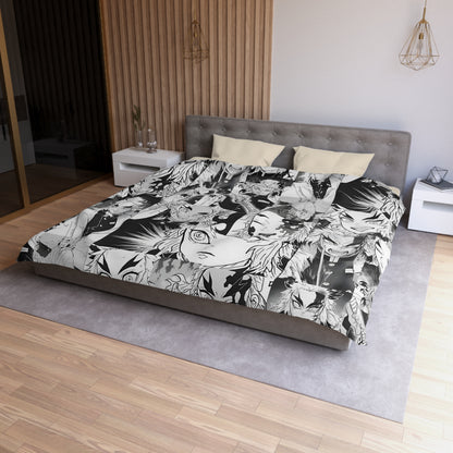 Demon Slayer Kyojuro Rengoku Collage Microfiber Duvet Cover