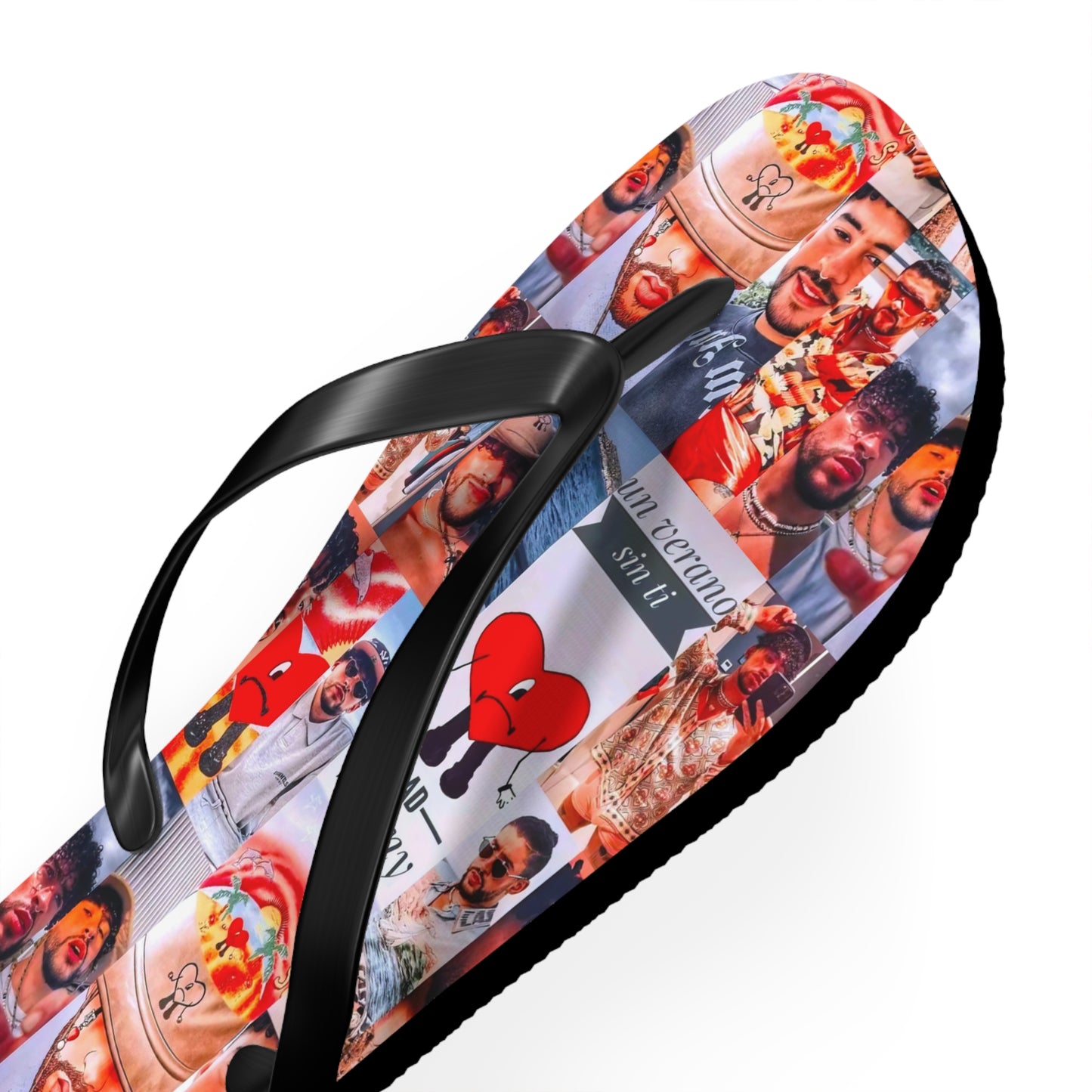 Bad Bunny Un Verano Sin Ti Photo Collage Flip Flops