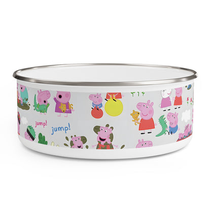 Peppa Pig Oink Oink Collage Enamel Bowl