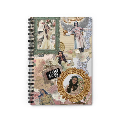 Lana Del Rey Victorian Collage Ruled Line Spiral Notebook