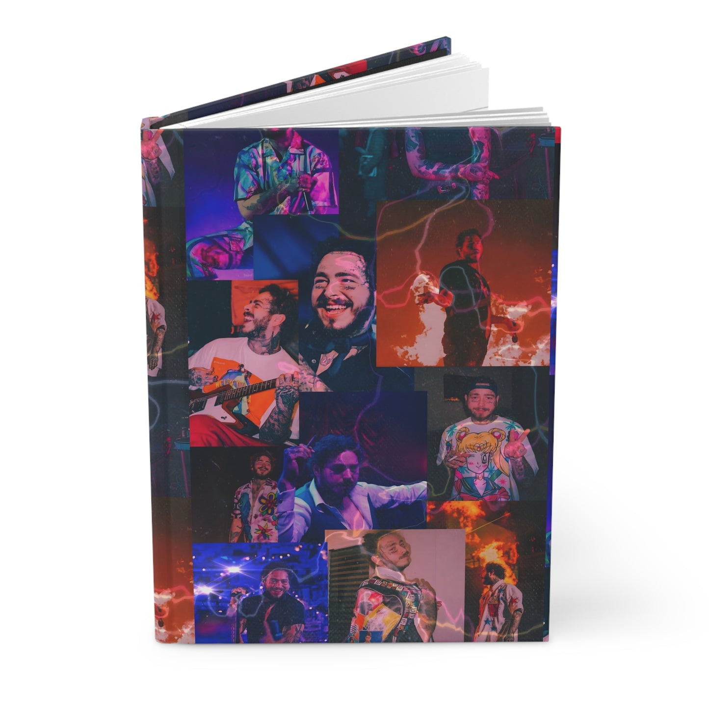 Post Malone Lightning Photo Collage Hardcover Journal