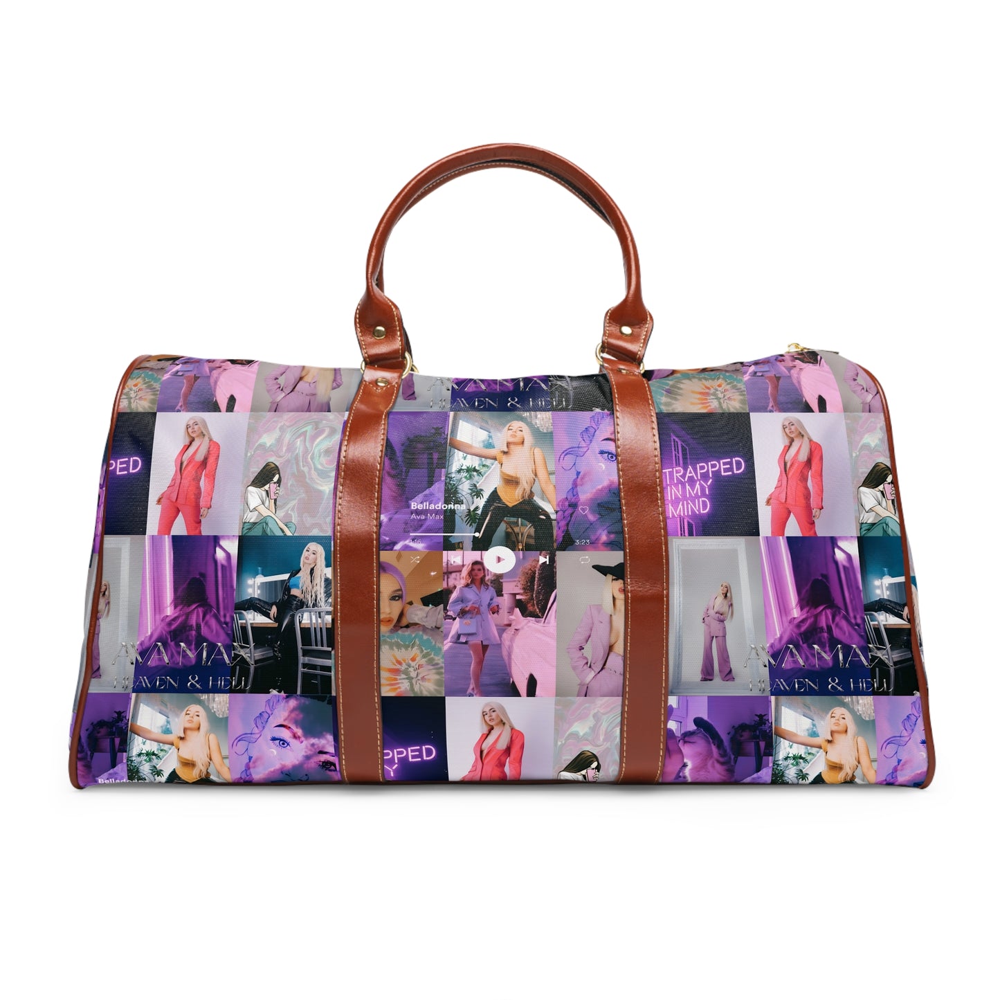 Ava Max Belladonna Photo Collage Waterproof Travel Bag