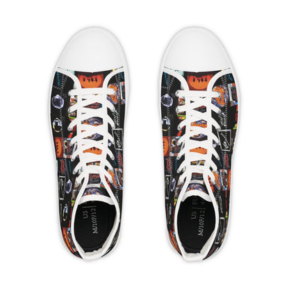 Daft Punk Album Cover Art Collage Men's High Top Sneakers