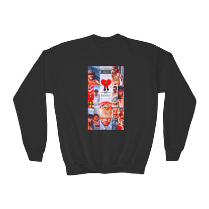 Bad Bunny Un Verano Sin Ti Photo Collage Youth Crewneck Sweatshirt