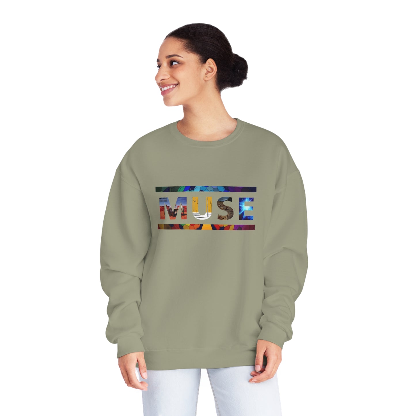 Muse Album Art Letters Unisex NuBlend Crewneck Sweatshirt