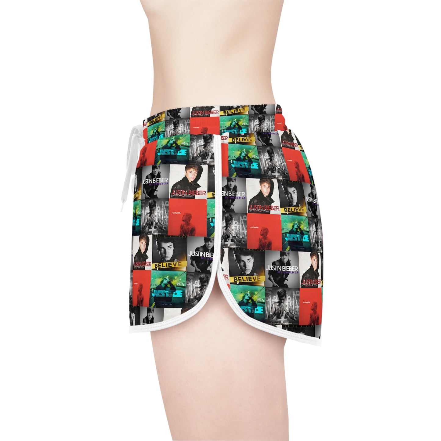 Justin Bieber Album Cover Collage Women's Relaxed Shorts