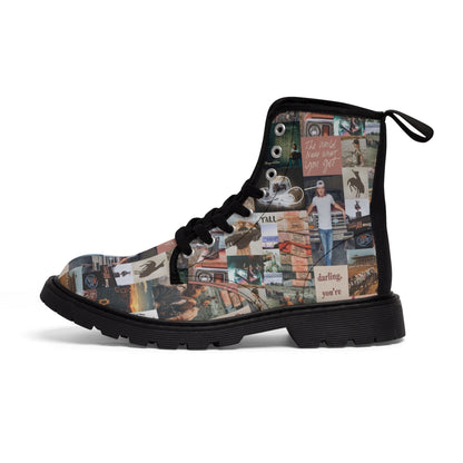 Morgan Wallen Darling You're Different Collage Women's Canvas Boots