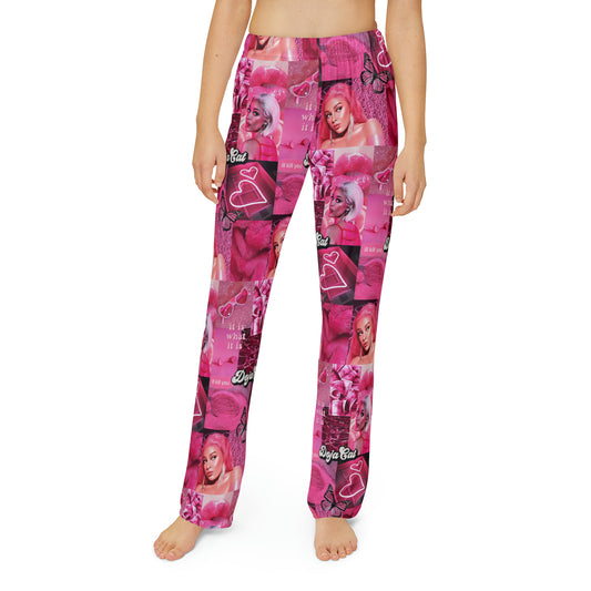 Doja Cat Pink Vibes Collage Kids Pajama Pants