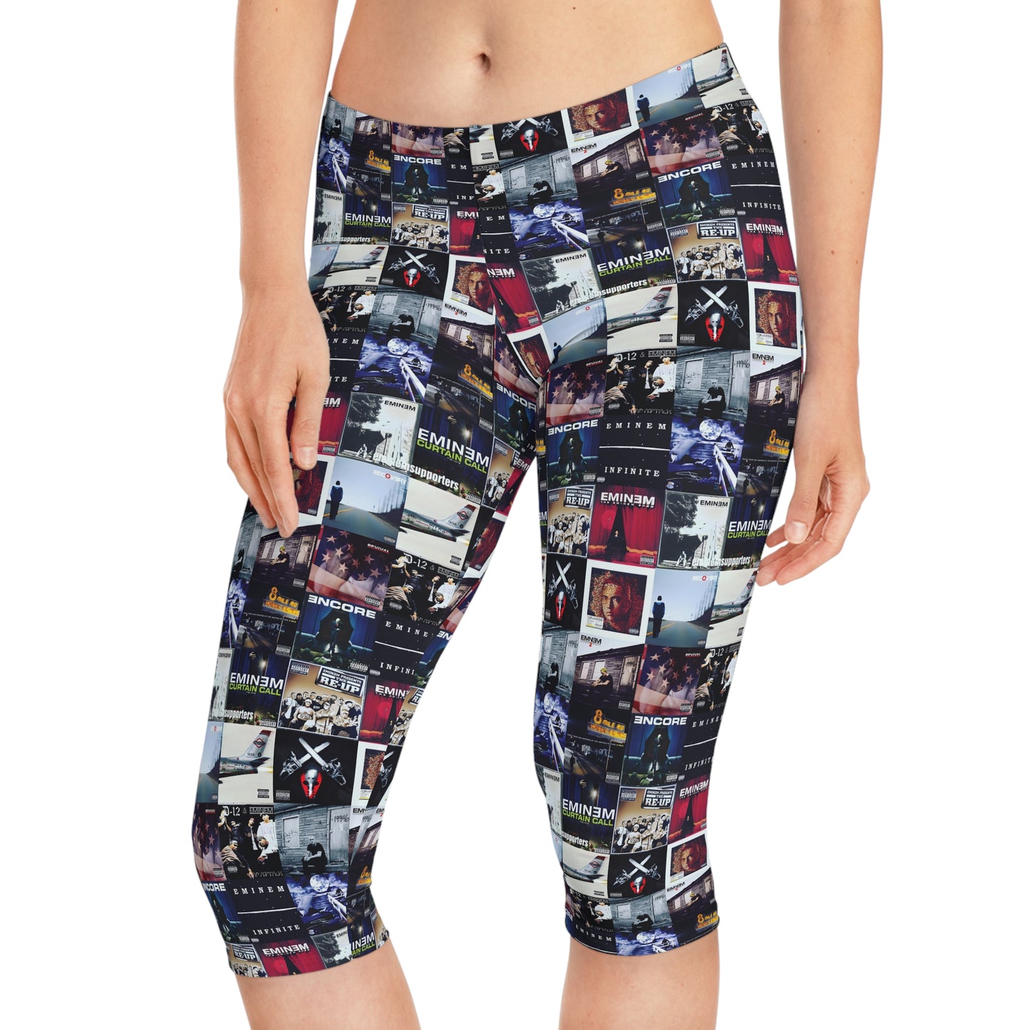 Eminem Album Art Cover Collage Women's Capri Leggings