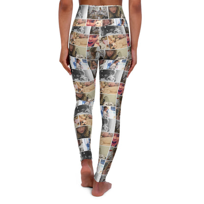 Taylor Swift's Cats Collage Pattern High Waisted Yoga Leggings