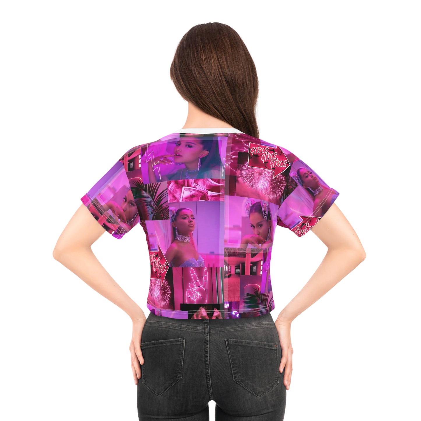 Ariana Grande 7 Rings Collage Crop Tee