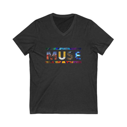 Muse Album Art Letters Unisex Jersey Short Sleeve V-Neck Tee