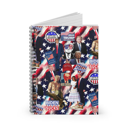 Donald Trump 2024 MAGA Montage Spiral Notebook - Ruled Line