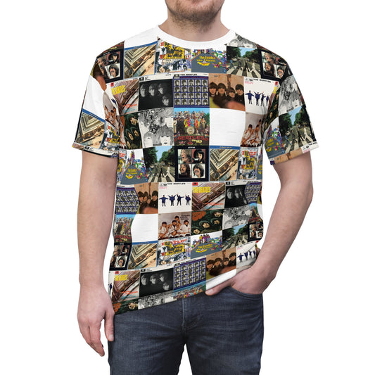 The Beatles Album Cover Collage Unisex Tee Shirt