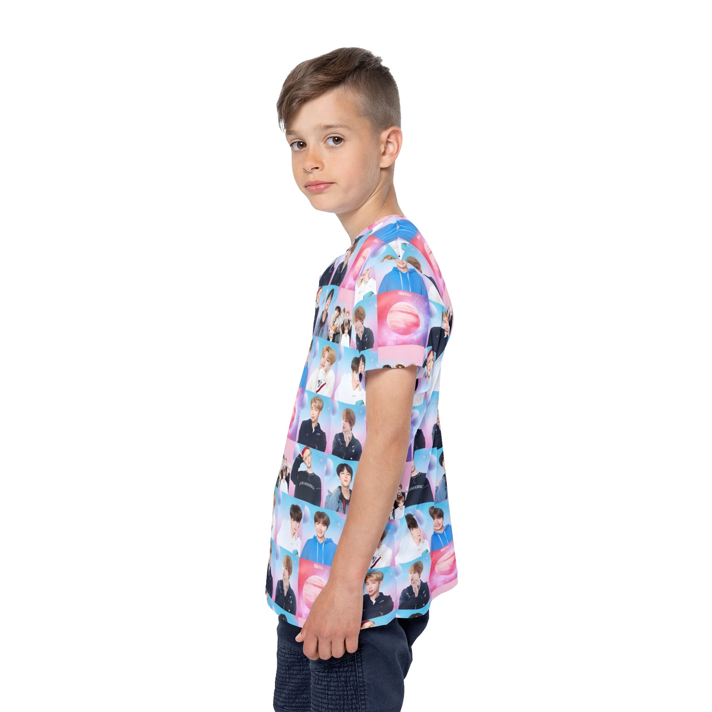 BTS World Mosaic Kids Sports Jersey