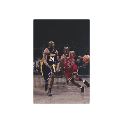 Michael Jordan Driving Against Kobe Bryant Metal Art Sign