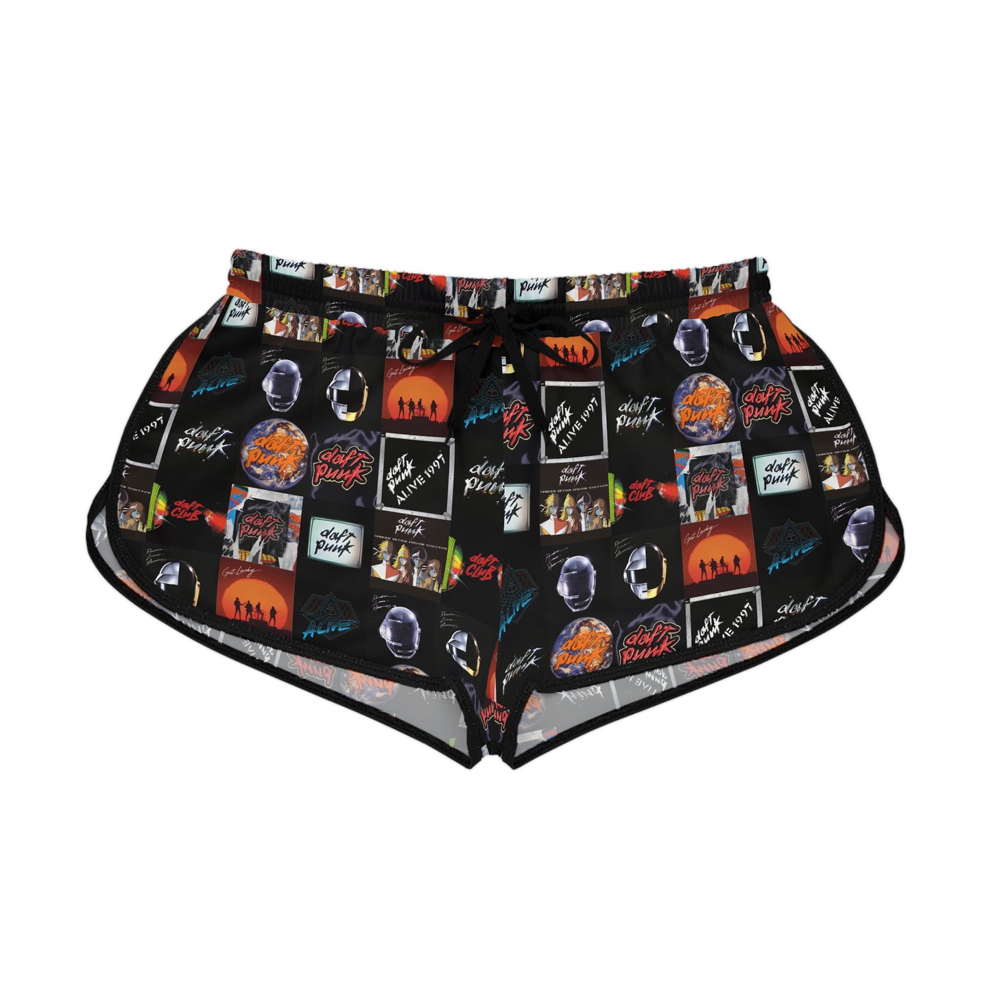 Daft Punk Album Cover Art Collage Women's Relaxed Shorts