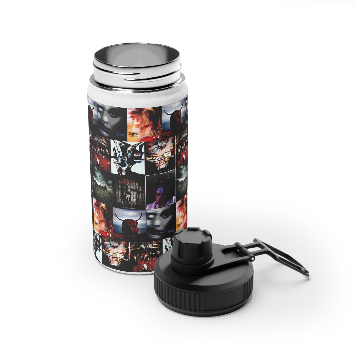 Slipknot Album Art Collage Stainless Steel Sports Lid Water Bottle