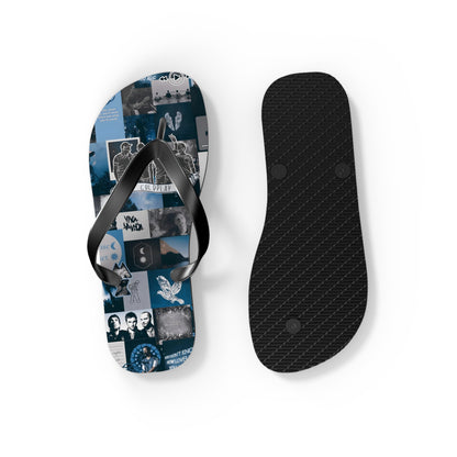 Coldplay Sunrise Sunset Collage Flip Flops