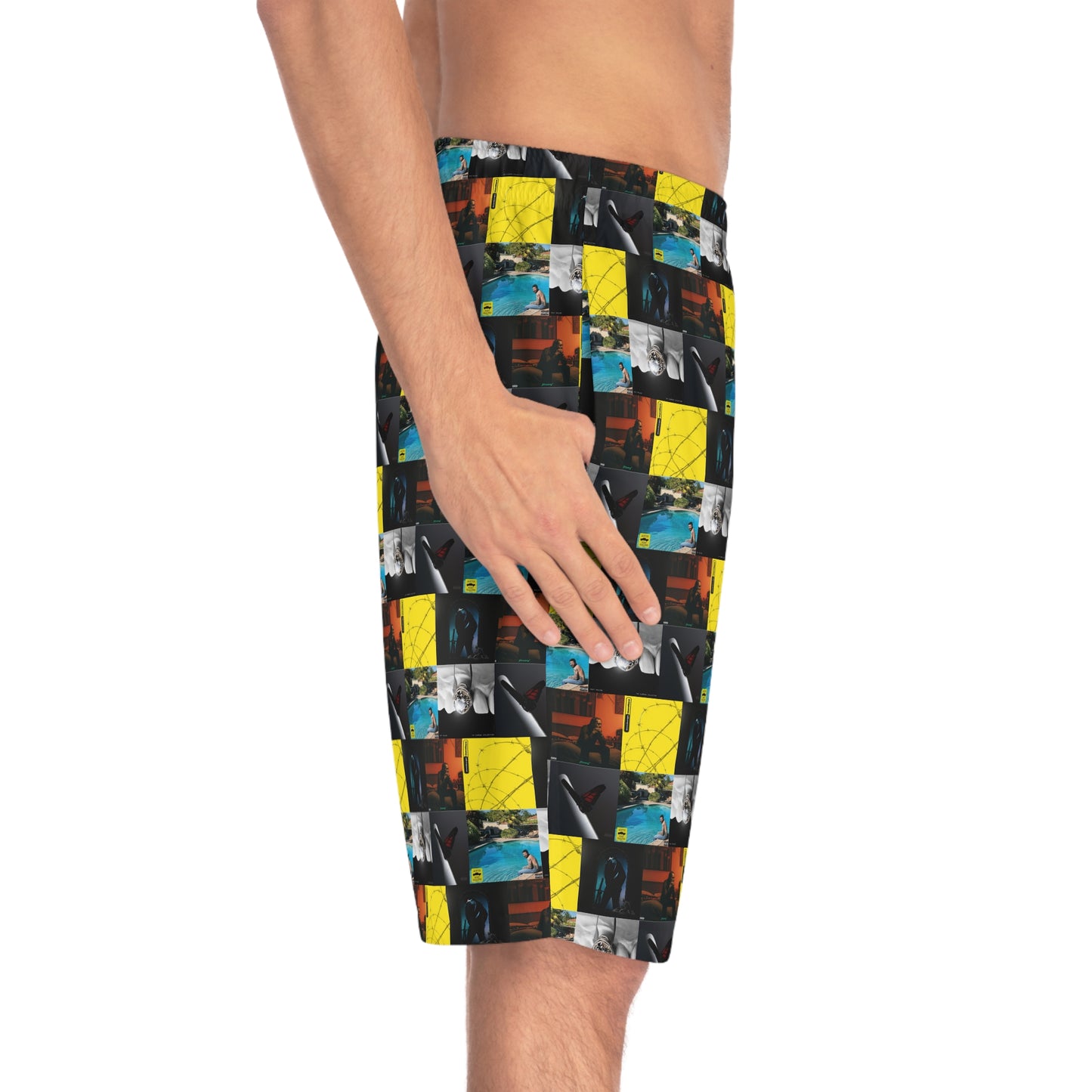 Post Malone Album Art Collage Men's Board Shorts