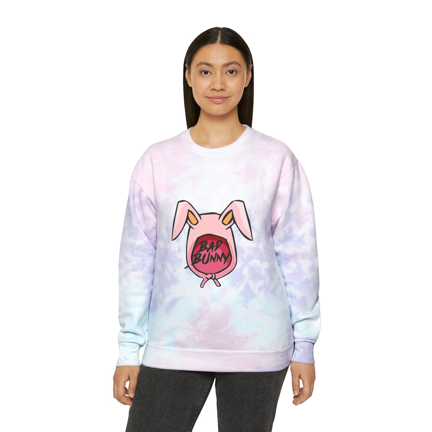 Bad Bunny Hoodie Logo Unisex Tie-Dye Sweatshirt