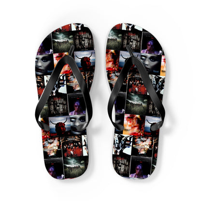 Slipknot Album Art Collage Flip Flops