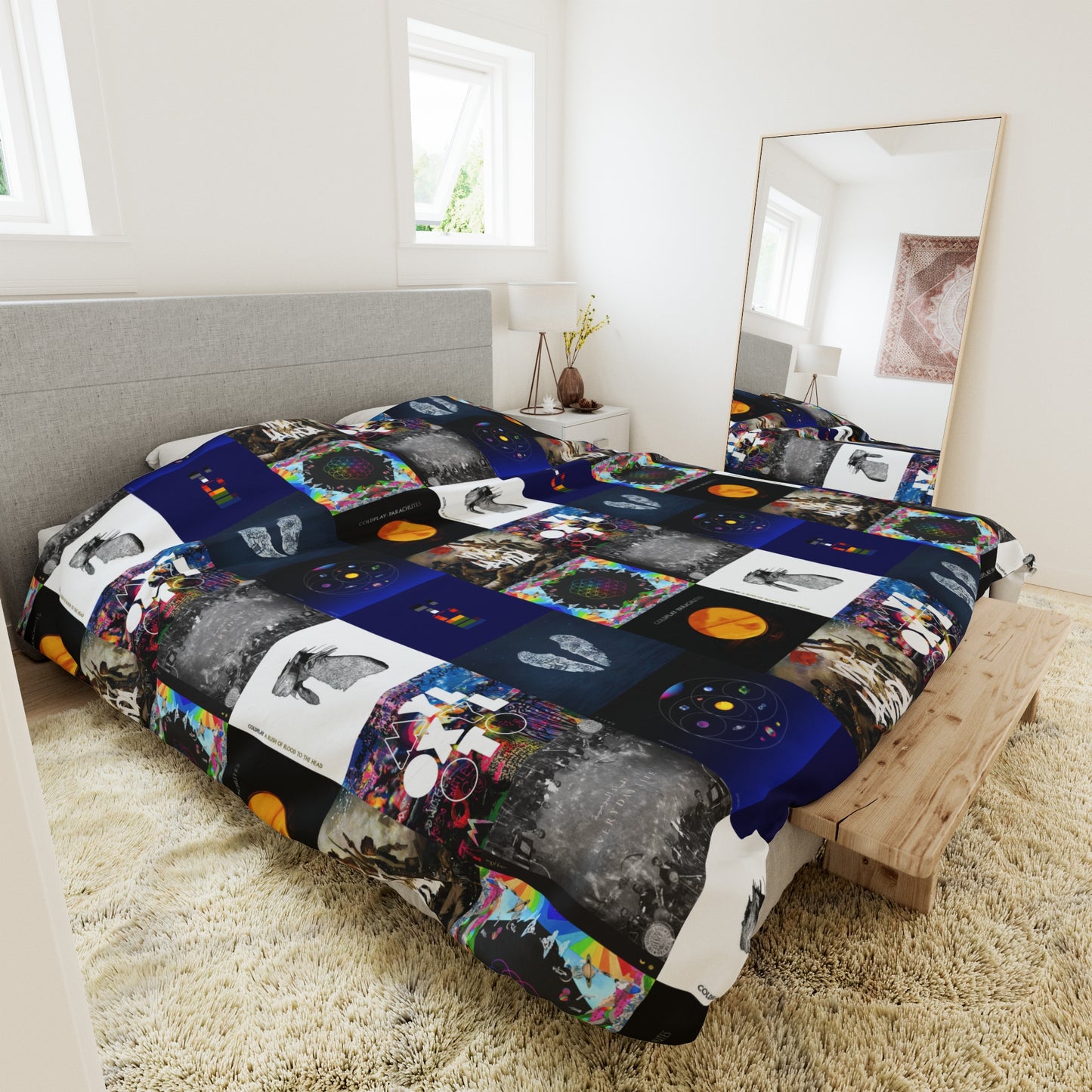 Colplay Album Cover Collage Duvet Cover