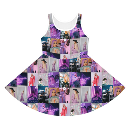 Ava Max Belladonna Photo Collage Girls' Sleeveless Sundress