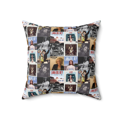 Lana Del Rey Album Cover Collage Spun Polyester Square Pillow